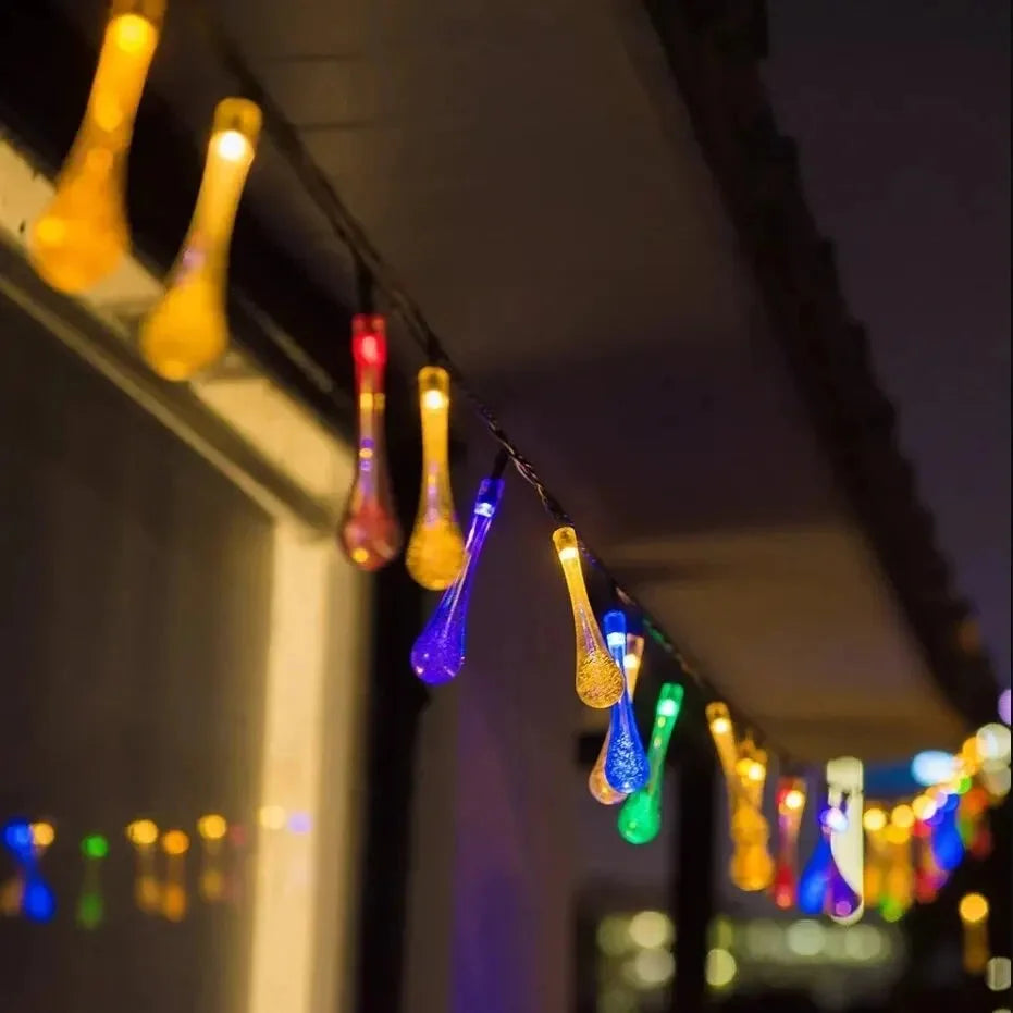 Outdoor String Lights Solar Powered IP65 Weatherproof