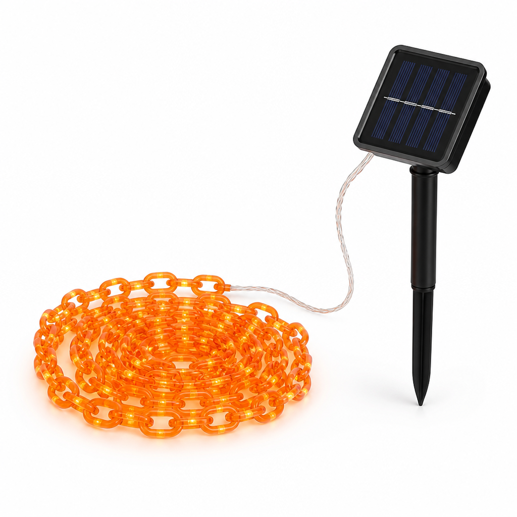 Outdoor String Lights Solar-Powered Pumpkin Chain
