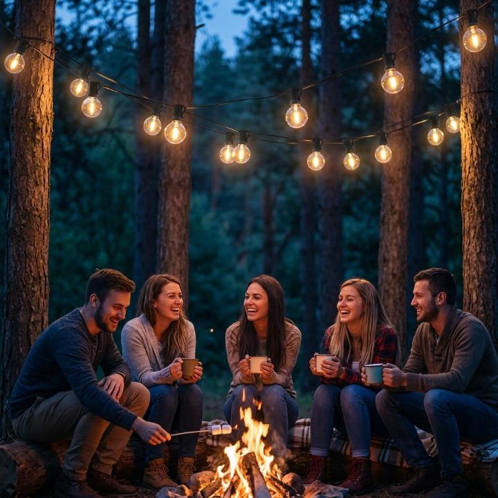 Outdoor String Lights Warm White LED Weatherproof