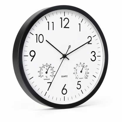 Outdoor Wall Clock 30 cm Time Temperature & Humidity