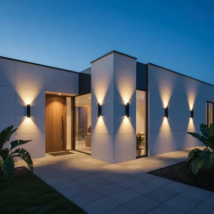 Outdoor Wall Light Bidirectional Up-Down LED IP65 Weatherproof Aluminum