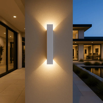 Outdoor Wall Light Bidirectional Up-Down LED IP65 Weatherproof Aluminum