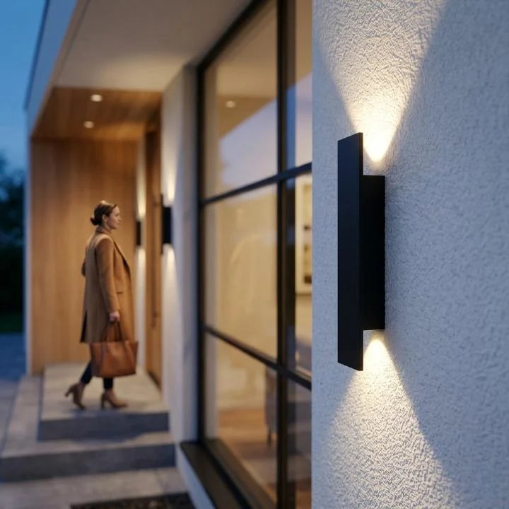 Outdoor Wall Light Bidirectional Up-Down LED IP65 Weatherproof Aluminum