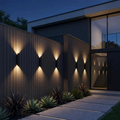 Outdoor Wall Light Bidirectional Up-Down LED IP65 Weatherproof Aluminum