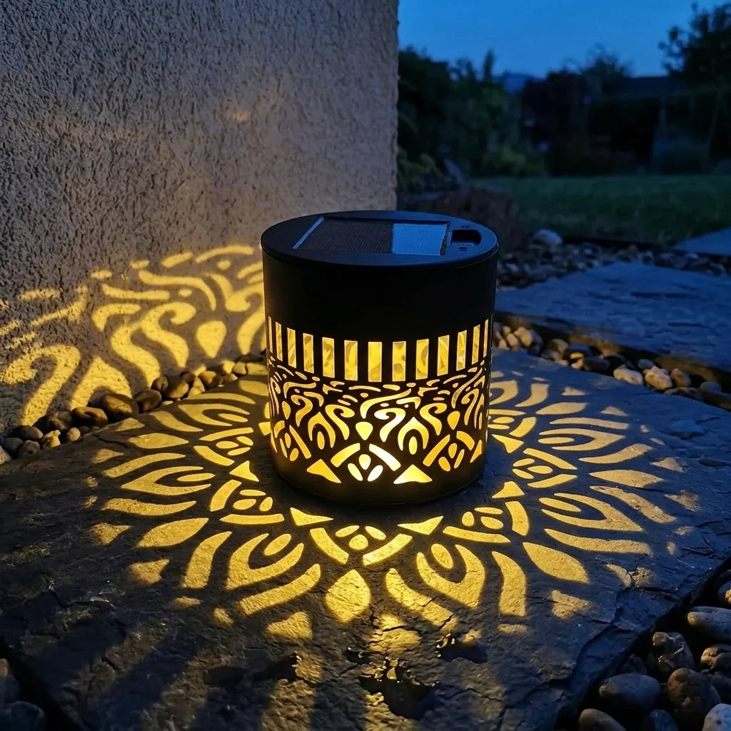 Outdoor Wall Light Solar Mandala Shadow IP65