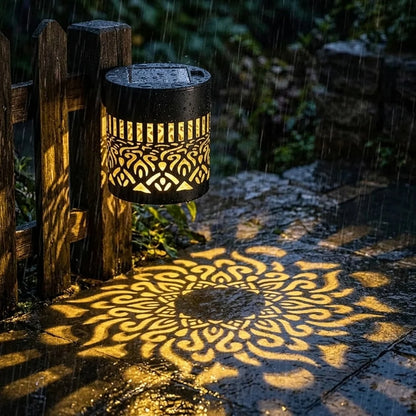 Outdoor Wall Light Solar Mandala Shadow IP65