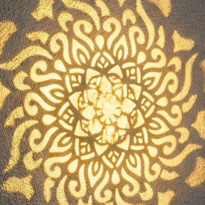 Outdoor Wall Light Solar Mandala Shadow IP65