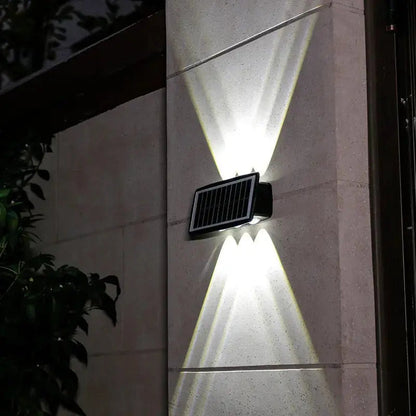 Outdoor Wall Light Solar-Powered Weatherproof Three-Color LED