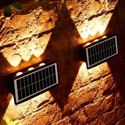 Outdoor Wall Light Solar-Powered Weatherproof Three-Color LED