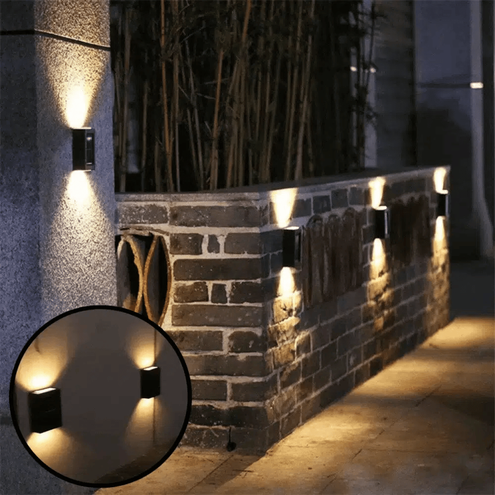 Outdoor Wall Light Solar Warm White Weatherproof