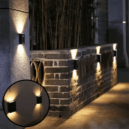Outdoor Wall Light Solar Warm White Weatherproof