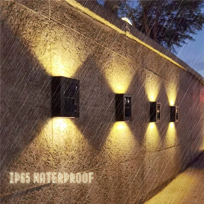 Outdoor Wall Light Solar Warm White Weatherproof