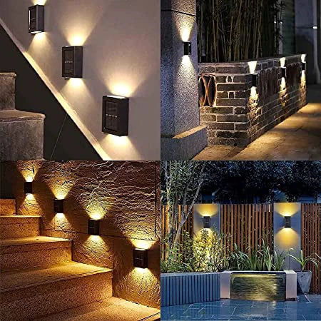 Outdoor Wall Light Solar Warm White Weatherproof