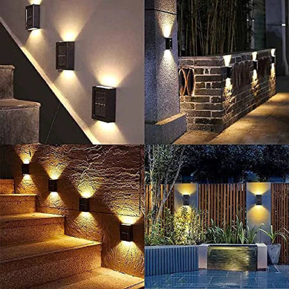 Outdoor Wall Light Solar Warm White Weatherproof