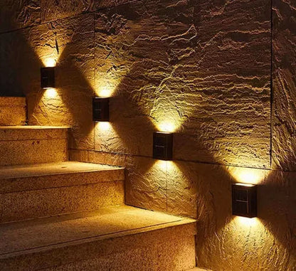 Outdoor Wall Light Solar Warm White Weatherproof