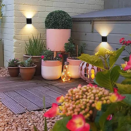 Outdoor Wall Light Solar Warm White Weatherproof