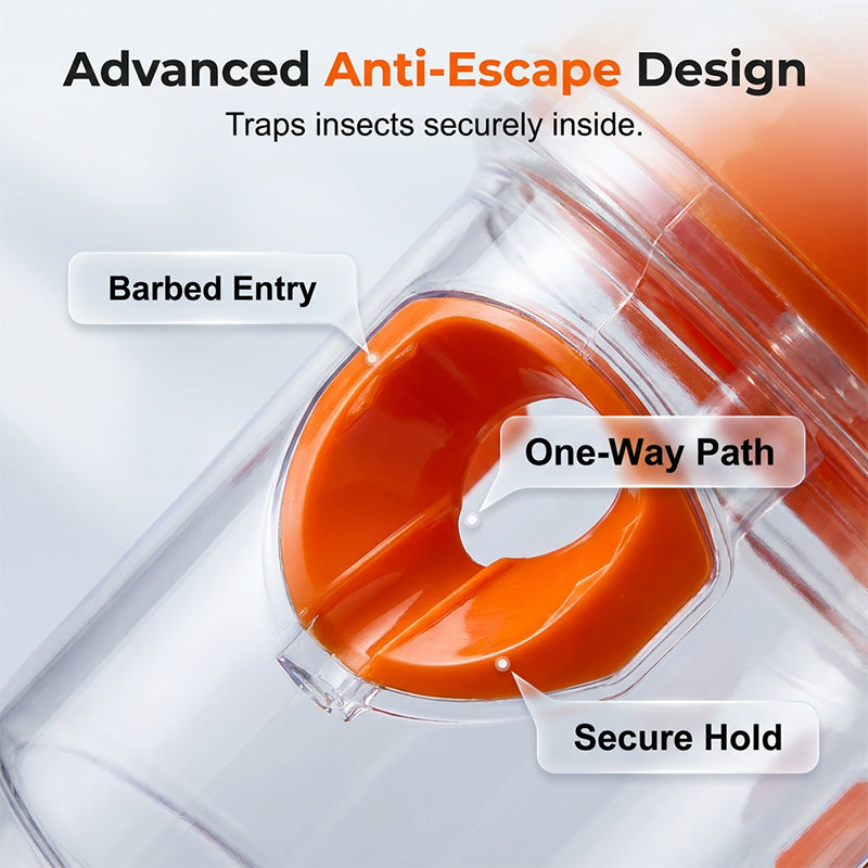 Outdoor Wasp Trap Solar-Powered Anti-Escape Entrance