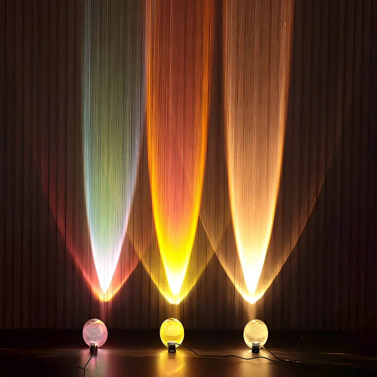 Oval Table Lamp Crystal Glass Three-Color LED