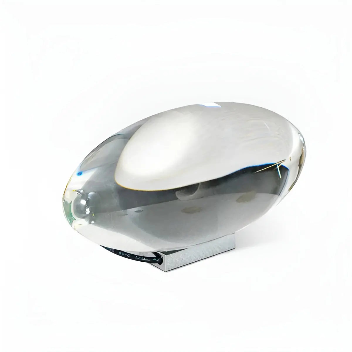 Oval Table Lamp Crystal Glass Three-Color LED