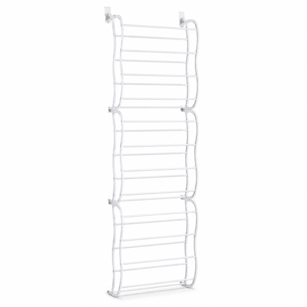 Over The Door Shoe Rack Angled Shelves 36 Pairs