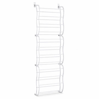 Over The Door Shoe Rack Angled Shelves 36 Pairs