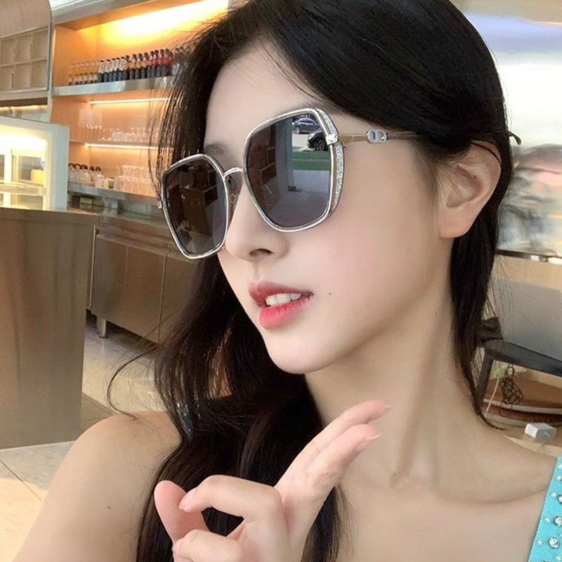 Oversized Sunglasses Polarized 100% UV Lightweight Metal Frame