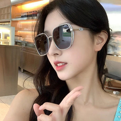 Oversized Sunglasses Polarized 100% UV Lightweight Metal Frame