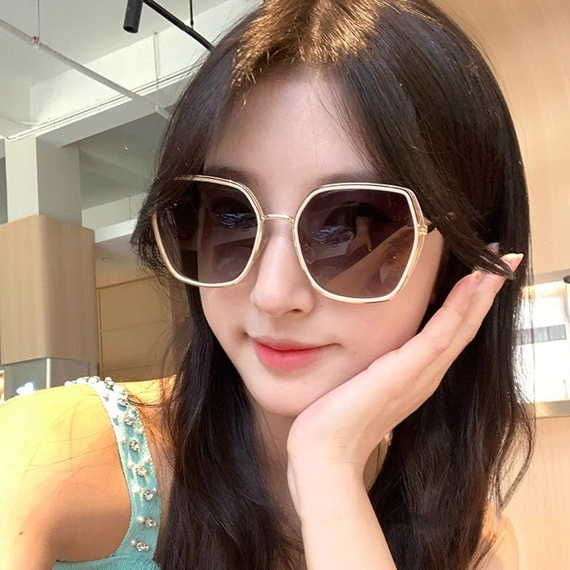 Oversized Sunglasses Polarized 100% UV Lightweight Metal Frame
