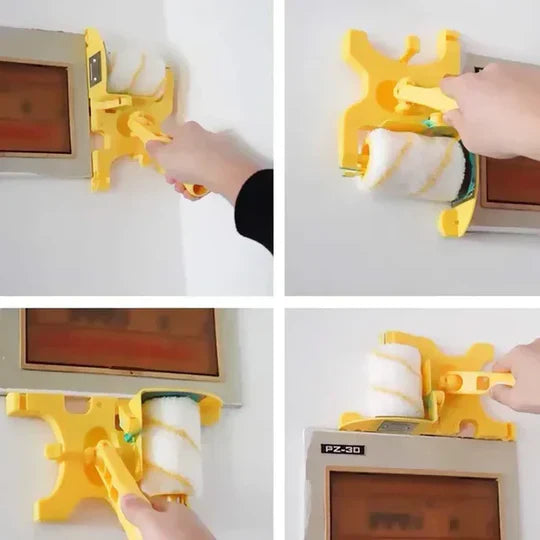 Paint Edger Roller Integrated Protective Shield & Detail Brush