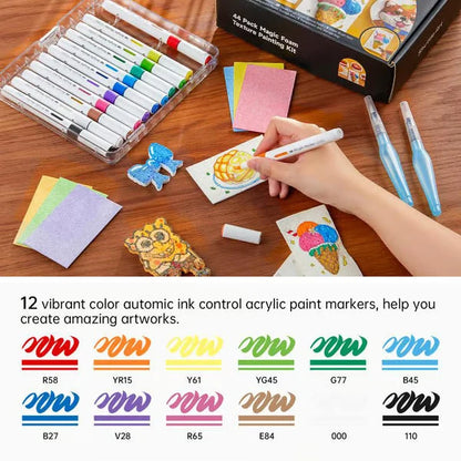 Painting Kit Moisture-Activated 3D Paper & Watercolor Pencils