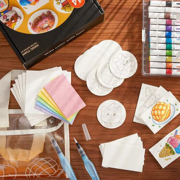 Painting Kit Moisture-Activated 3D Paper & Watercolor Pencils