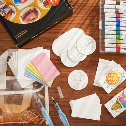 Painting Kit Moisture-Activated 3D Paper & Watercolor Pencils