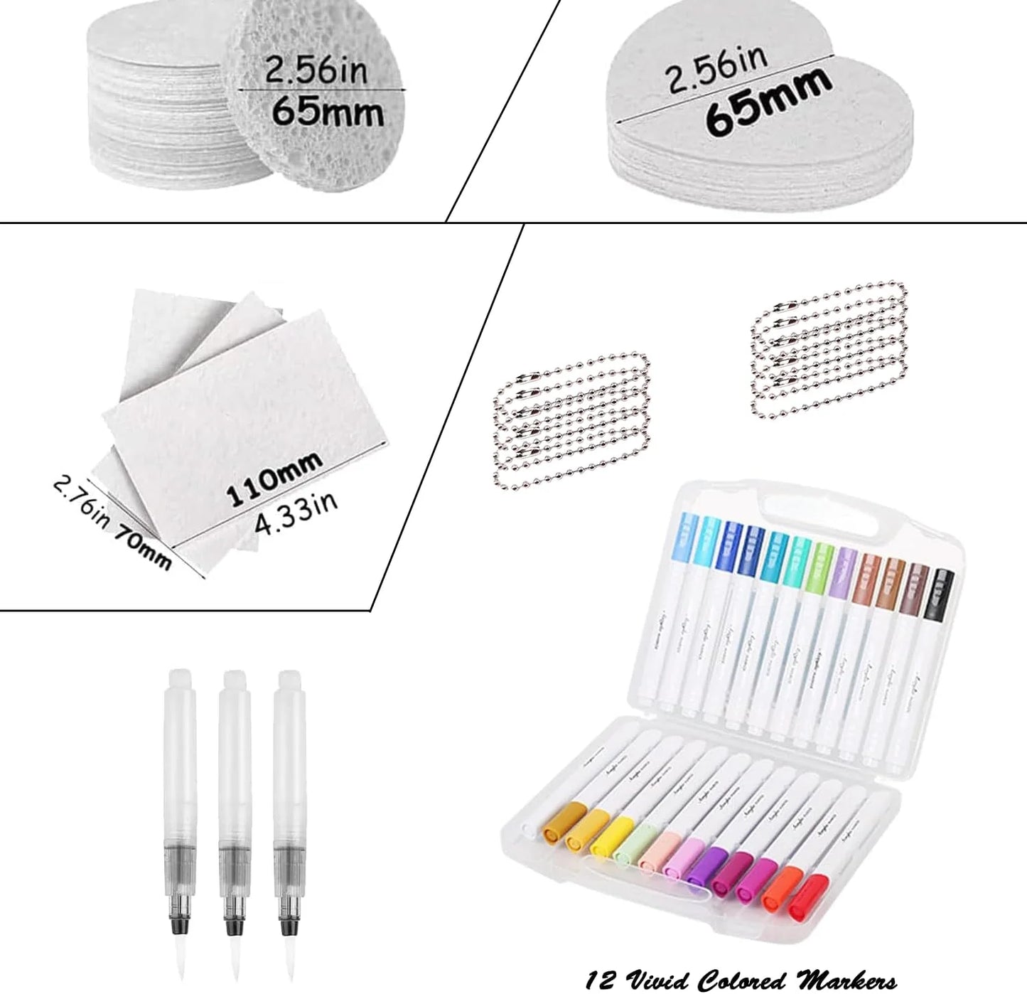 Painting Kit Moisture-Activated 3D Paper & Watercolor Pencils