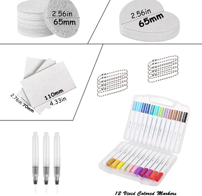 Painting Kit Moisture-Activated 3D Paper & Watercolor Pencils