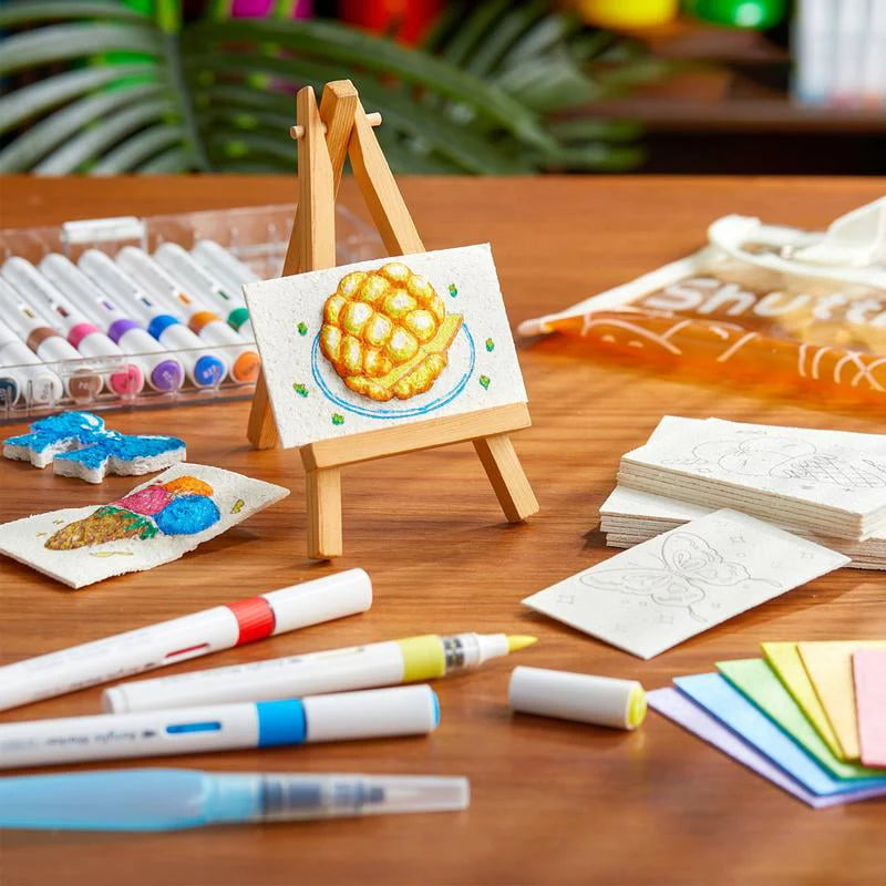 Painting Kit Moisture-Activated 3D Paper & Watercolor Pencils