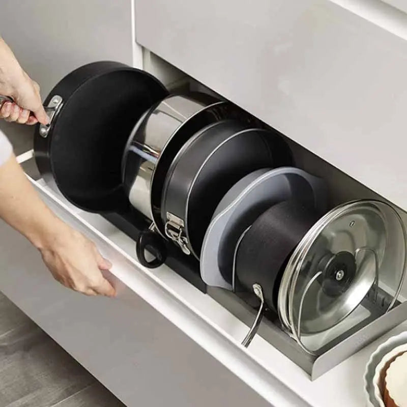 Pan & Lid Organizer Extendable Stainless Steel Dividers