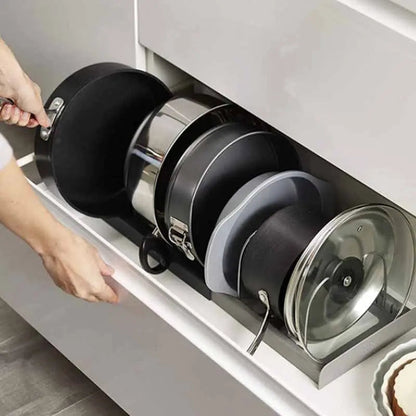 Pan & Lid Organizer Extendable Stainless Steel Dividers