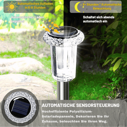 Pathway Light Solar Automatic Dusk Sensor Stainless Steel