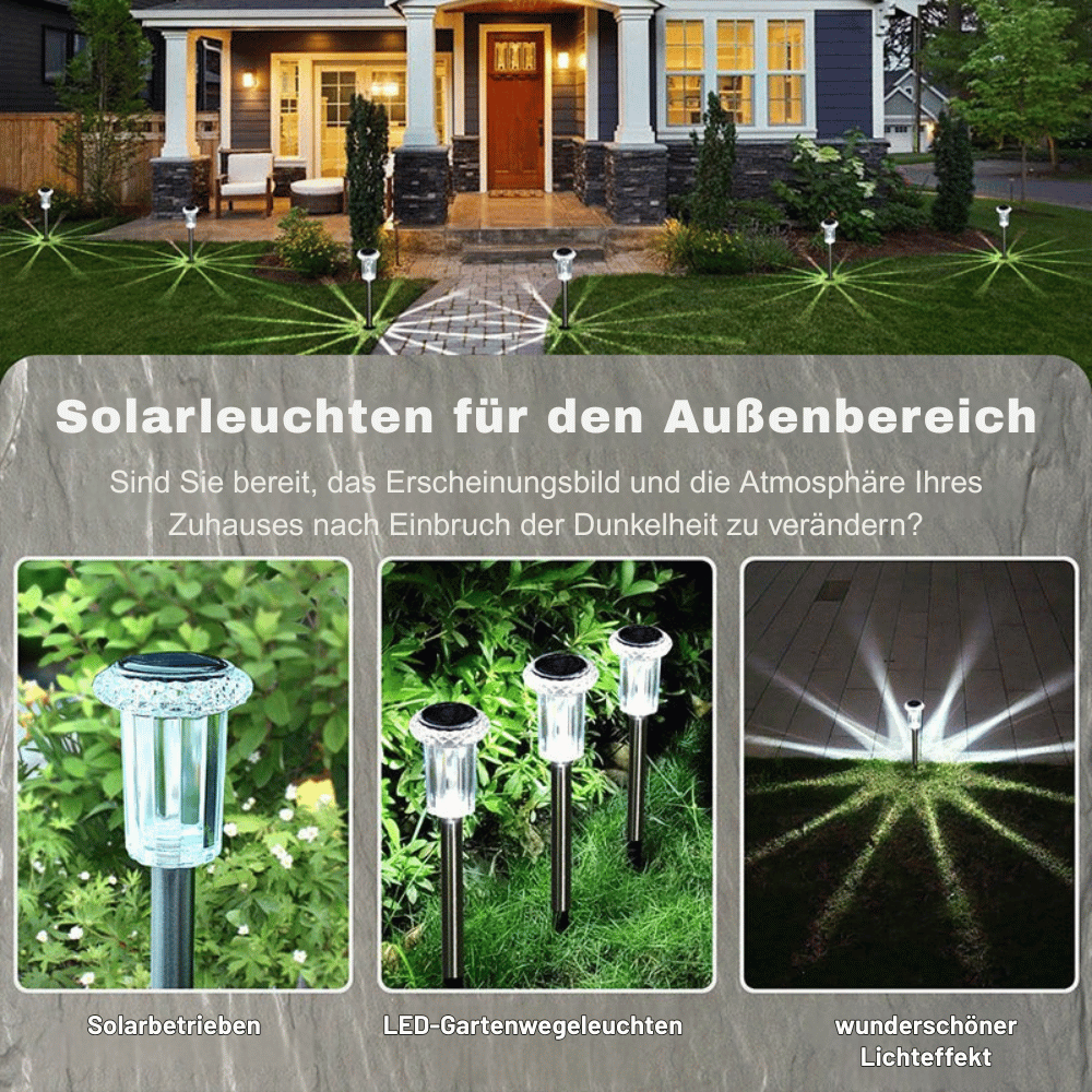 Pathway Light Solar Automatic Dusk Sensor Stainless Steel
