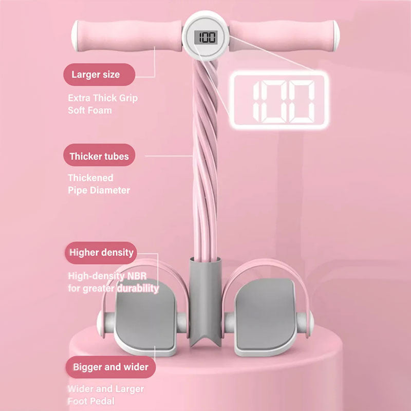 Pedal Resistance Trainer Compact Adjustable Latex Non-Slip Pedals