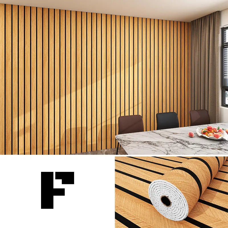 Peel-and-Stick Wallpaper 3D Wood & Marble Self-Adhesive Heat-Resistant