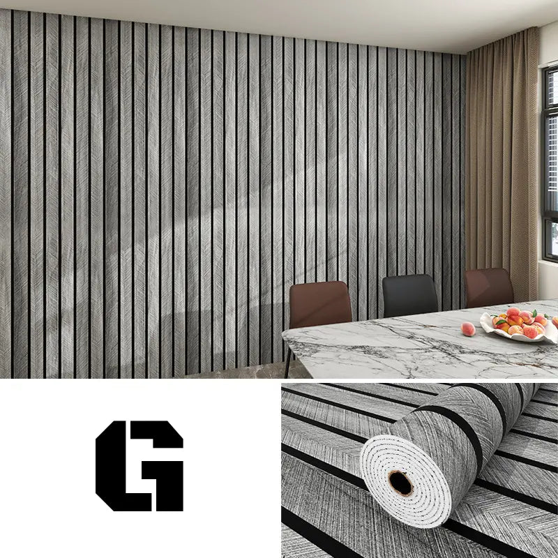 Peel-and-Stick Wallpaper 3D Wood & Marble Self-Adhesive Heat-Resistant