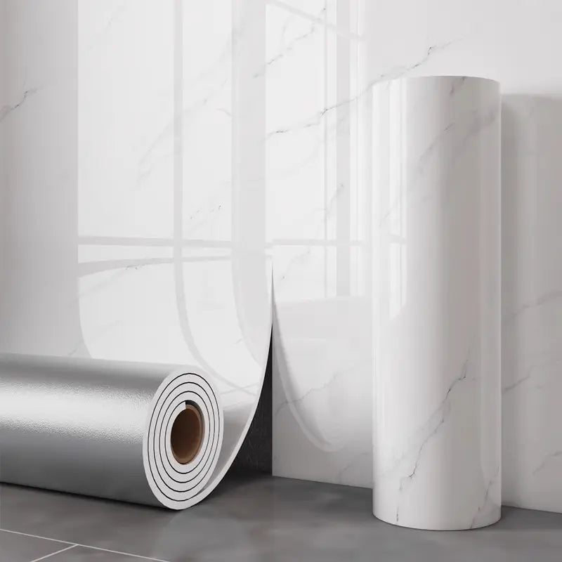 Peel-and-Stick Wallpaper 3D Wood & Marble Self-Adhesive Heat-Resistant