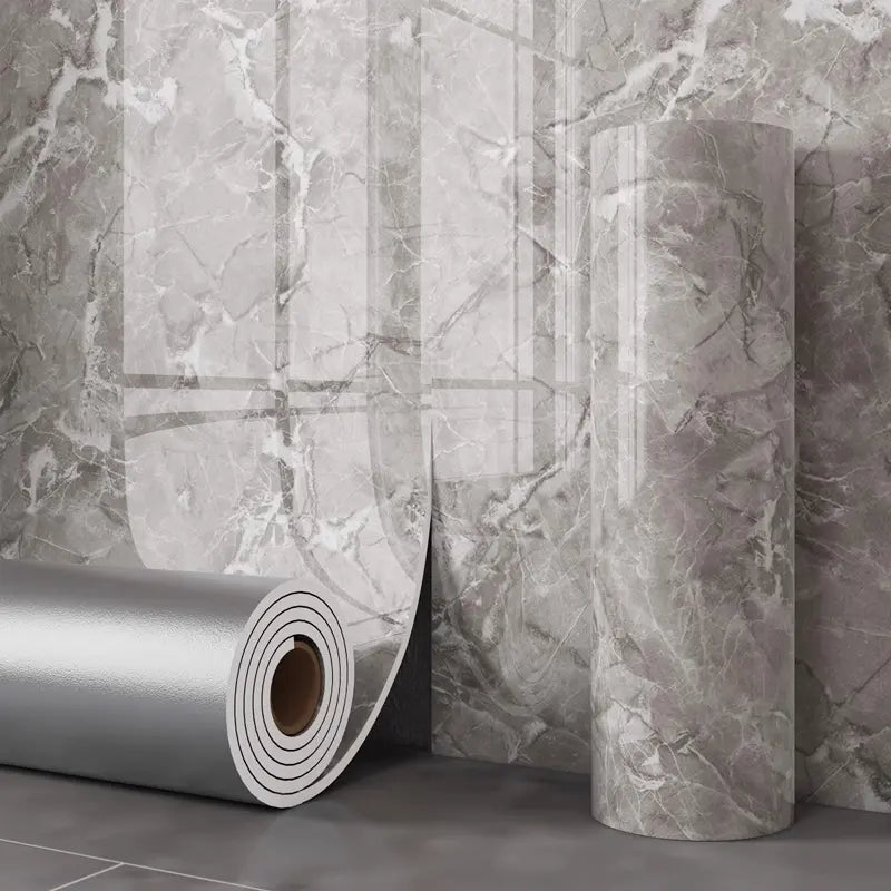 Peel-and-Stick Wallpaper 3D Wood & Marble Self-Adhesive Heat-Resistant