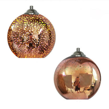 Pendant Light 3D Textured Glass Shade Adjustable Cable
