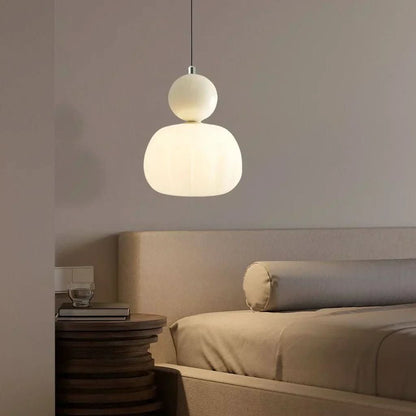 Pendant Light Frosted Opal Glass Glare Free E27 Socket