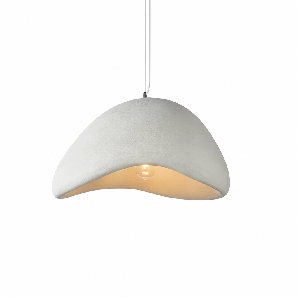Pendant Light Wabi-Sabi Fabric Shade Warm Diffused Light