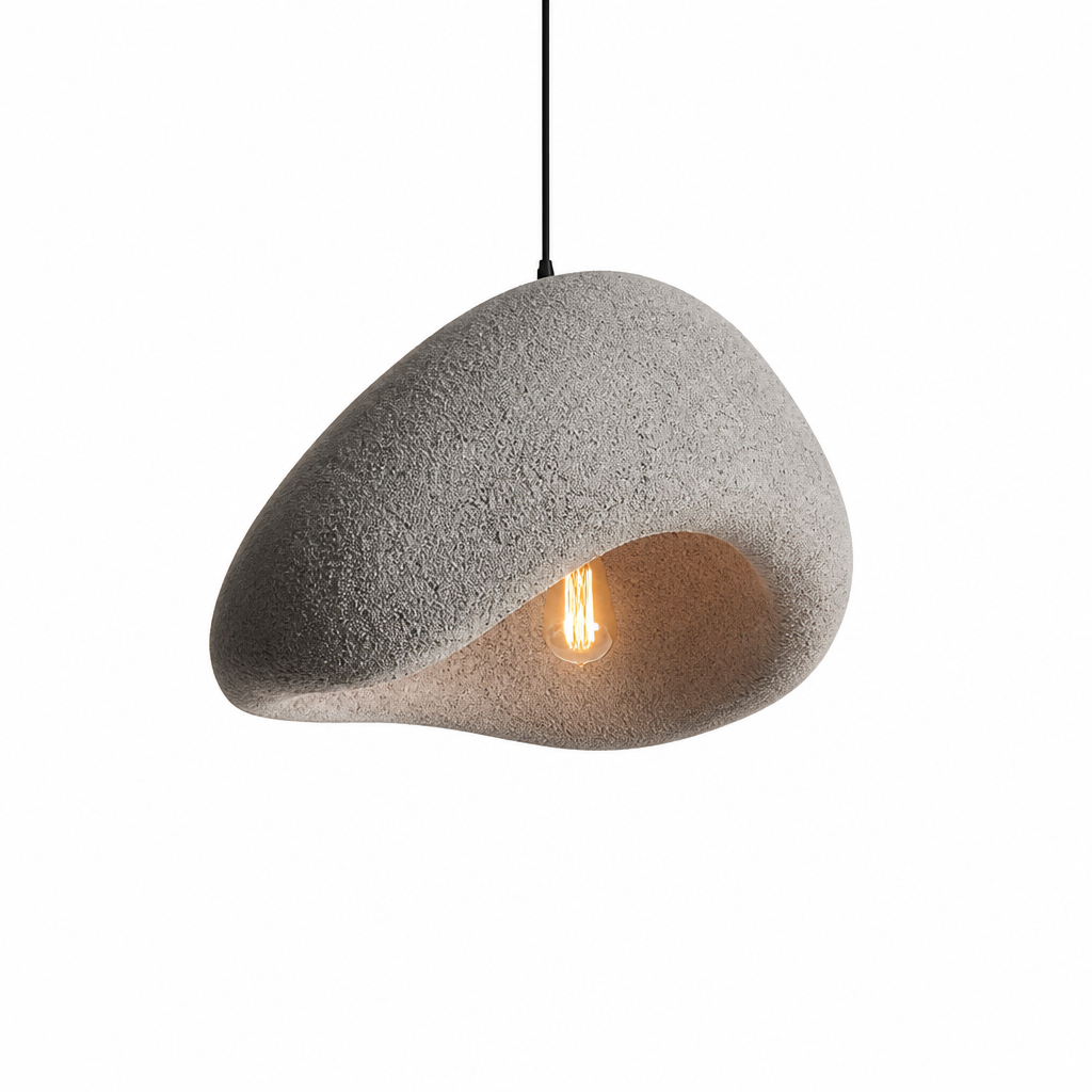 Pendant Light Wabi-Sabi Fabric Shade Warm Diffused Light