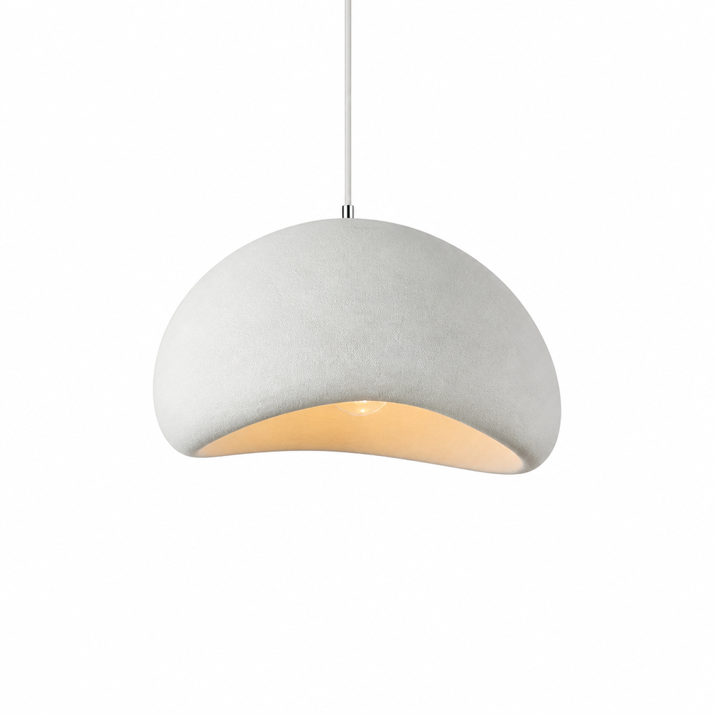 Pendant Light Wabi-Sabi Fabric Shade Warm Diffused Light