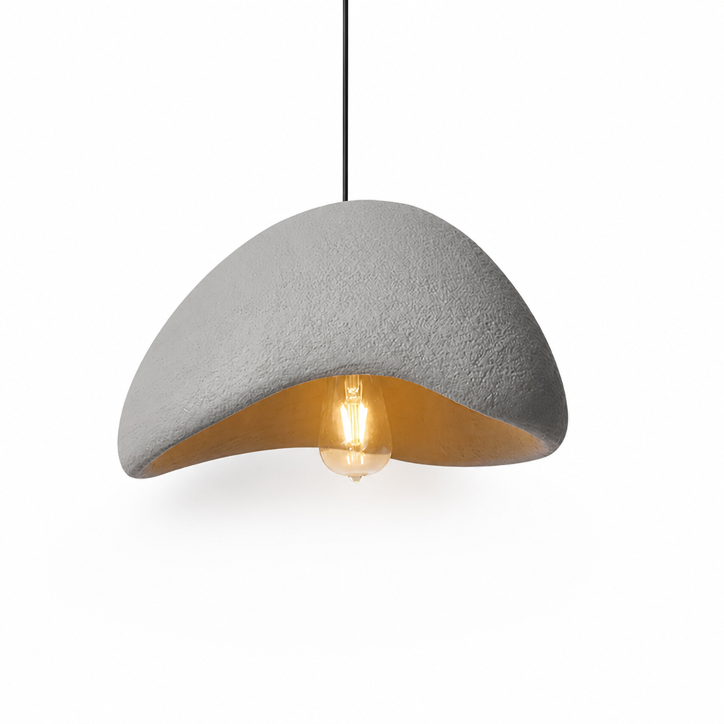 Pendant Light Wabi-Sabi Fabric Shade Warm Diffused Light
